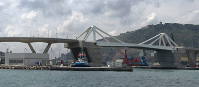 The Gate of Europe bridge from the Sea.